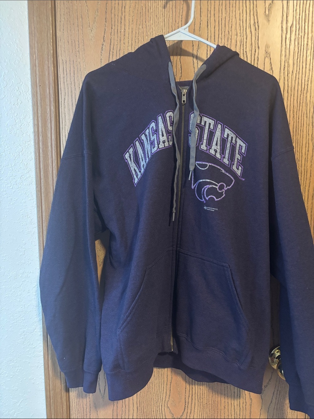 Gildan Purple Kansas State Zip-Up Hoodie